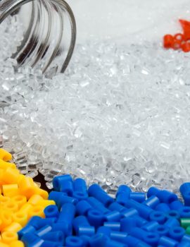 plastic pellets colored